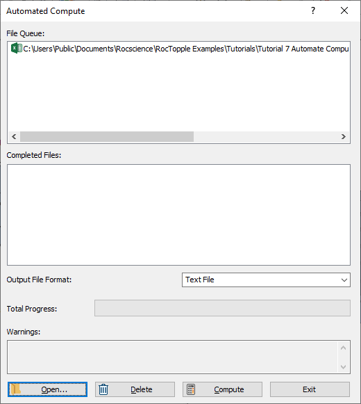 File Queue list box