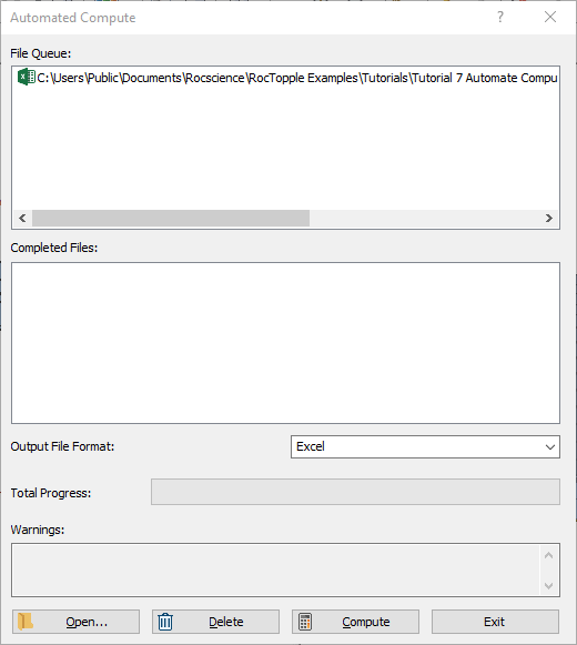 Automated Compute Excel File