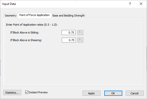 input data Point of Force Application