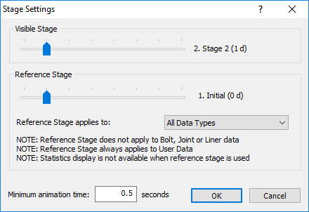 Stage Settings dialog 