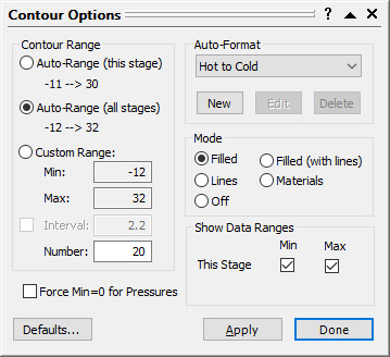 Contour Options dialog box 