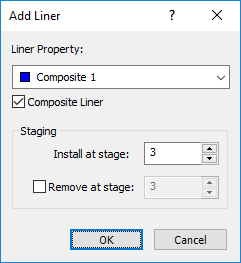 Add Liner dialog box 