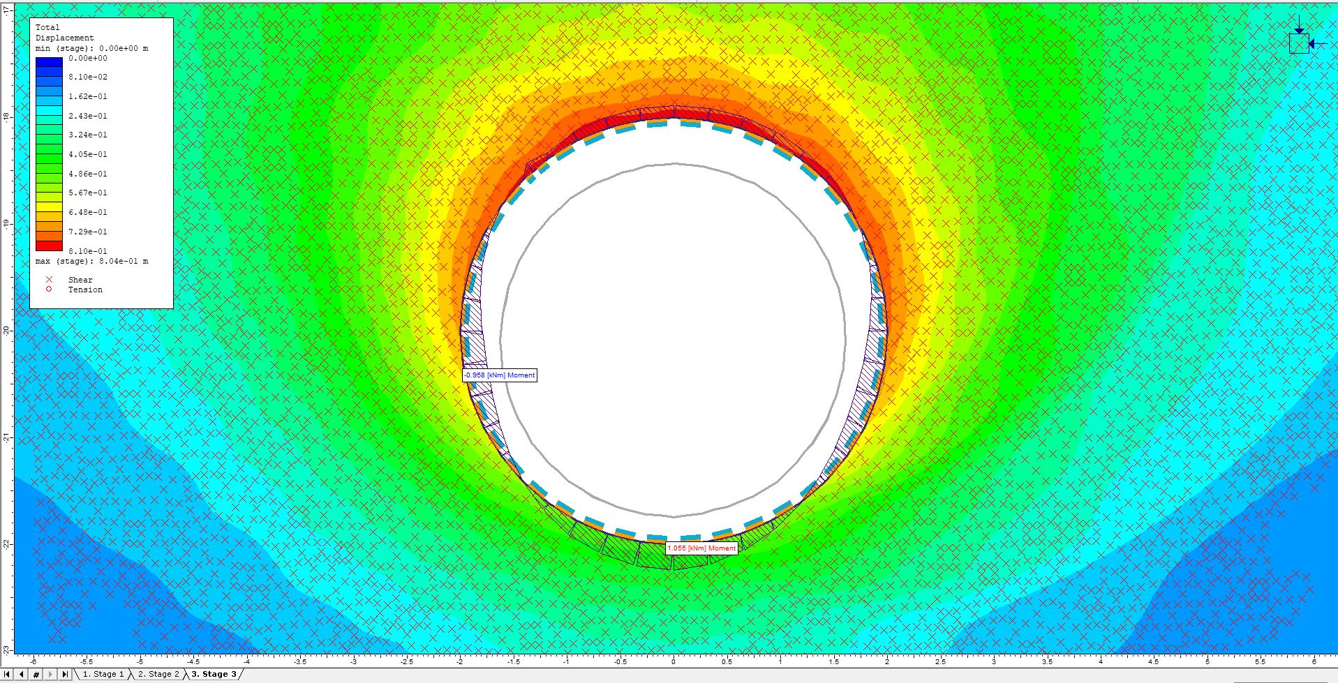 Image of zoomed in tunnel with visable moments