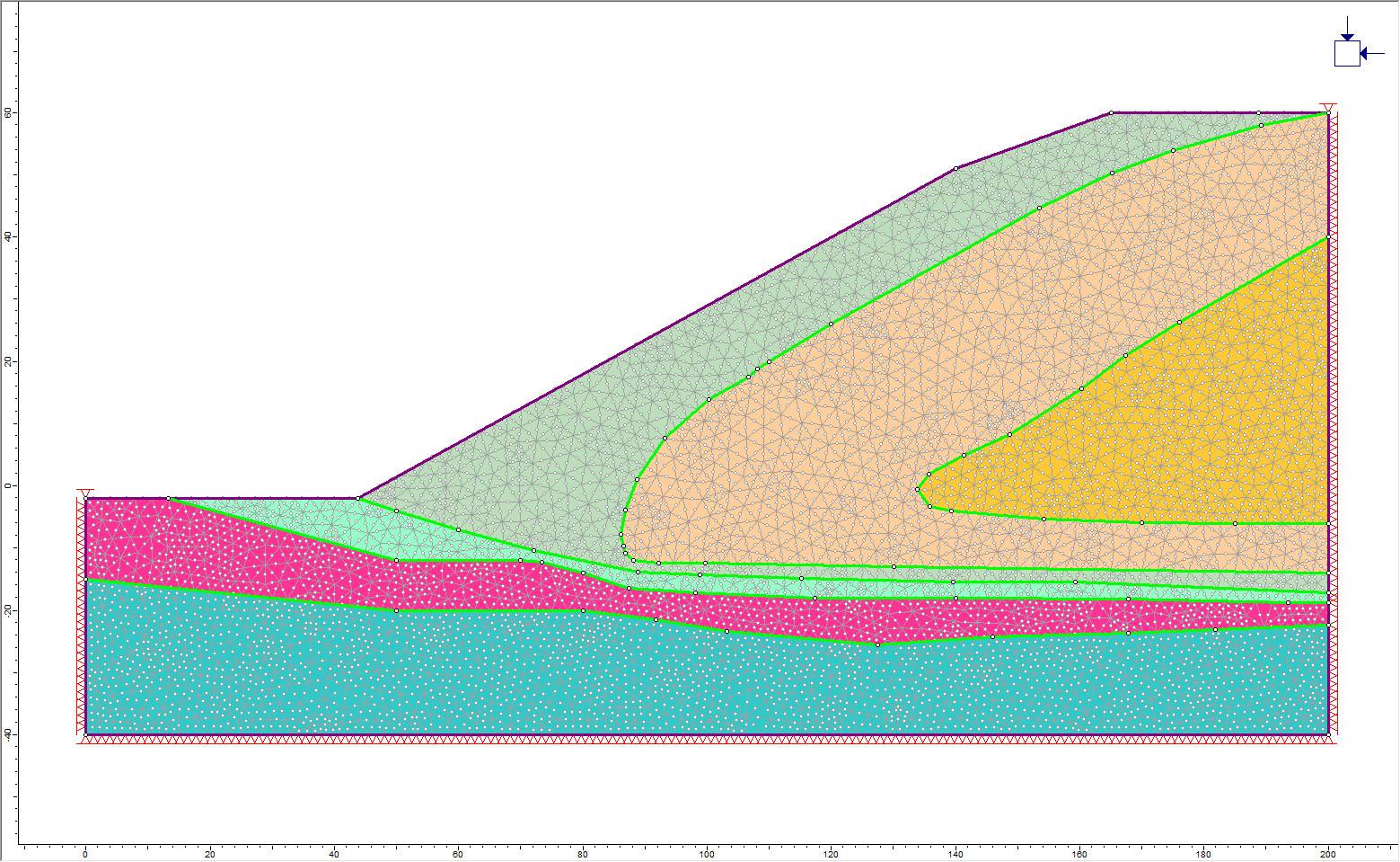 Model of Multi-Material Slope 