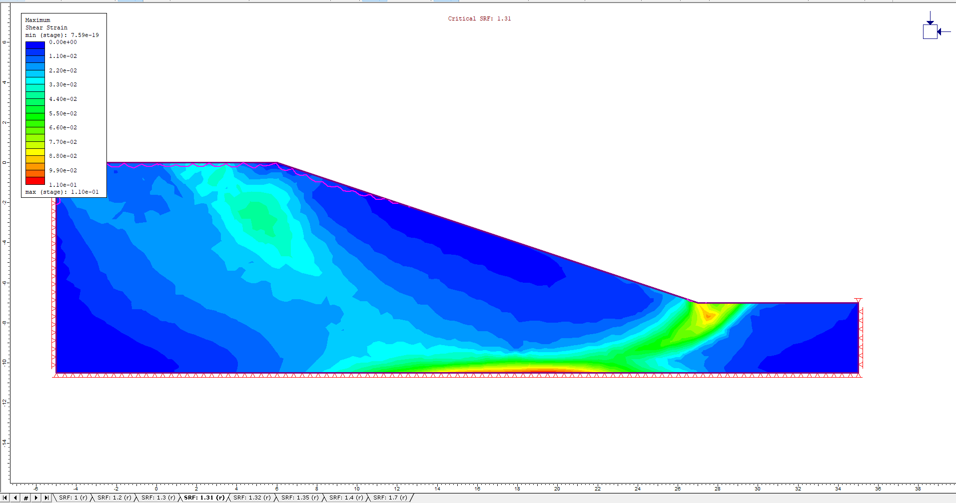 Image of model with L/H= 1.0 