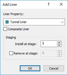 Add Liner dialog box 