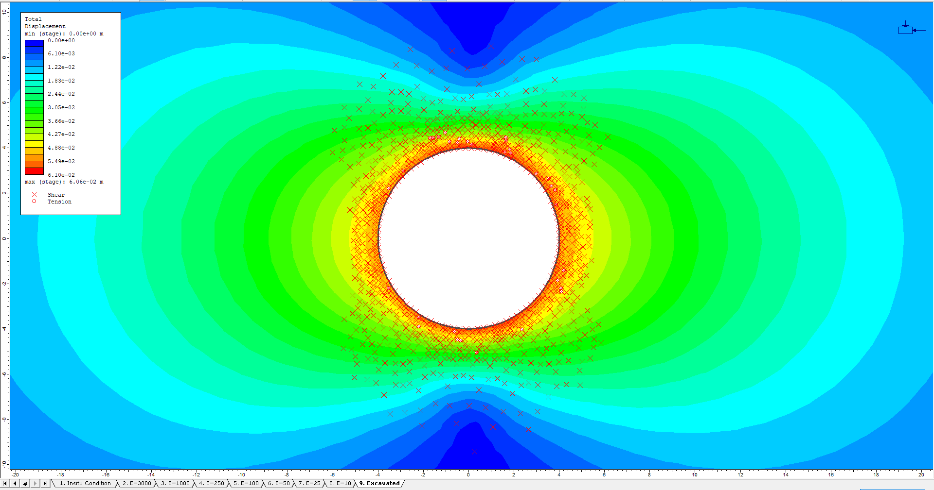 Image of visiable failed points 