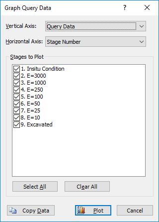 Graph Query Data dialog box 