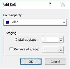 Add Bolt dialog box 