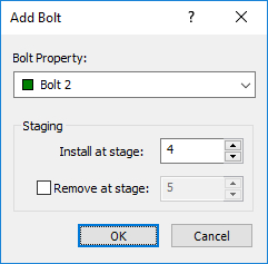 Add Bolt dialog box 
