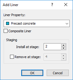 Add Liner dialog box 