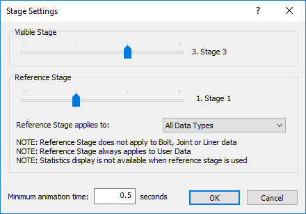 Stage Settings dialog 