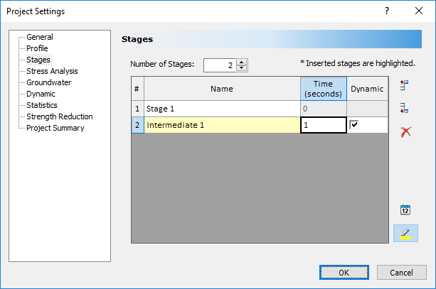 Project Settings dialog 