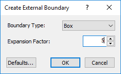 Create External Boundary dialog 