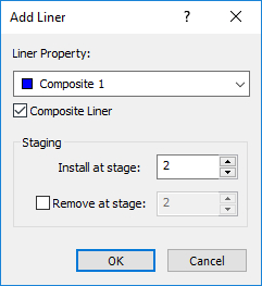 Add Liner dialog 