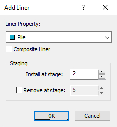 Add Liner dialog box 