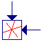 Stress Block icon with 3 ubiquitous joint planes (inclinations = -50 , 20 and 70 degrees)