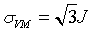 Von Mises Stress equation 