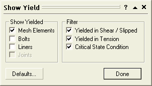 Show Yield dialog 