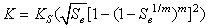 Equation defining the van Genuchten permeability function 