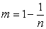 Equation for the parameters of m and n 