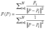 Inverse Distance Interpolation method 