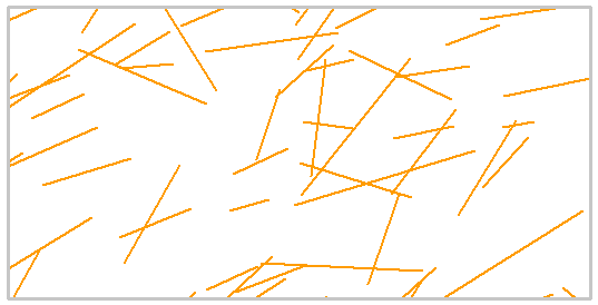 Baecher joint network, random joint length and orientation 