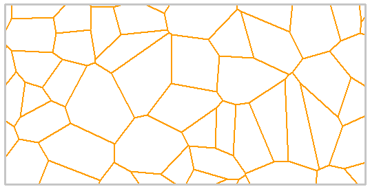 Voronoi joint network, irregular polygons 