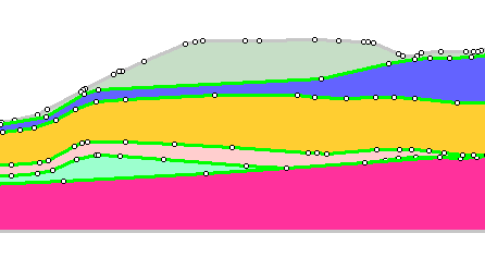 Slope model with simplified boundaries 