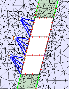 Example of a three stage model, using two Stage boundaries within an Excavation boundary 