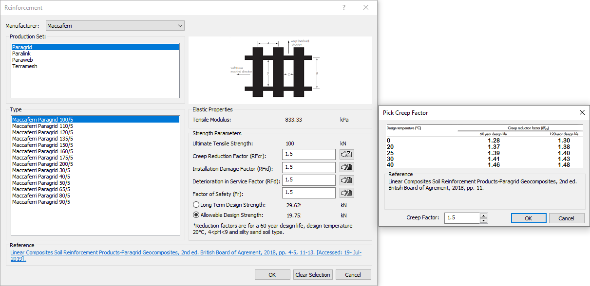 Suggested factor values 