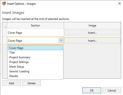 Image insert option dialog box 