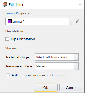 Edit Liner dialog box 