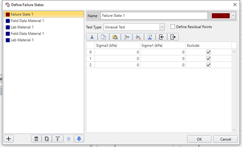 Importing material properties and failure states in RSData