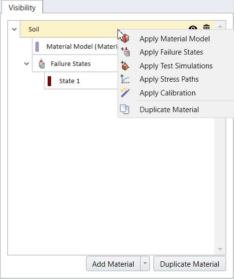 Applying calibration to the Soil template under the Visibility Tree