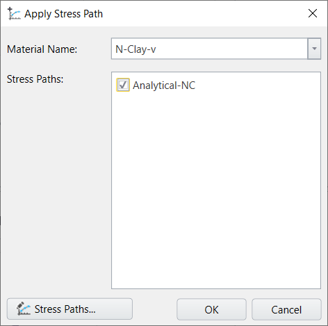 Add Stress Path dialog 