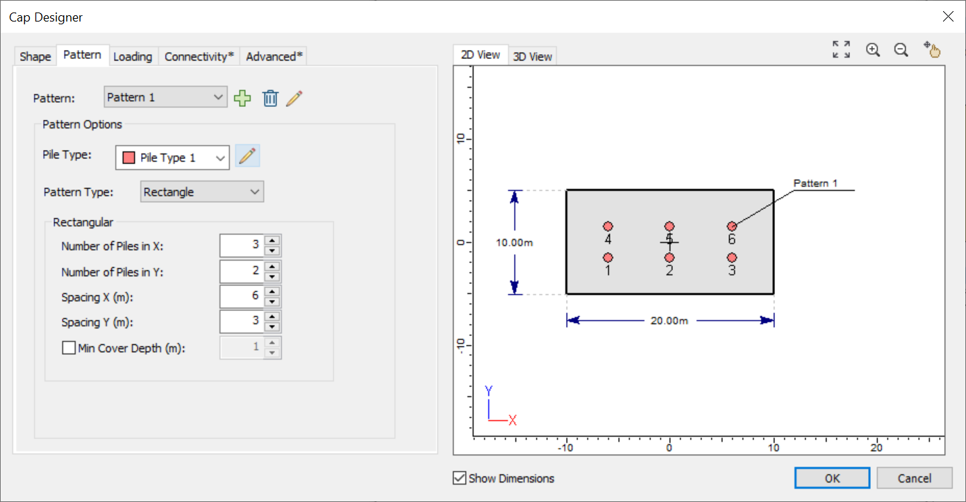 Cap Designer Dialog - Pattern Tab