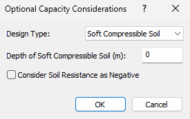 Optional Capacity Considerations - Soft Soil