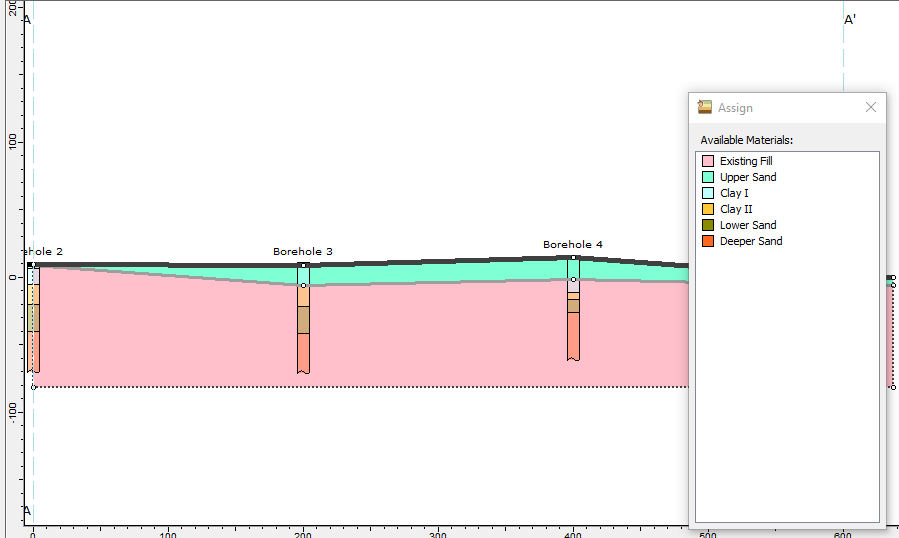  assign materials dialog