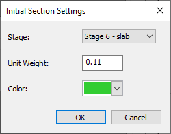 Initial Section Settings