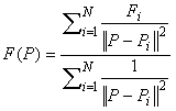 Shepard Method Equation
