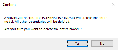 Delete ground surface dialog