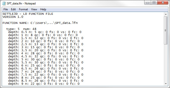 Sample Exported .Ifn file from Settle3