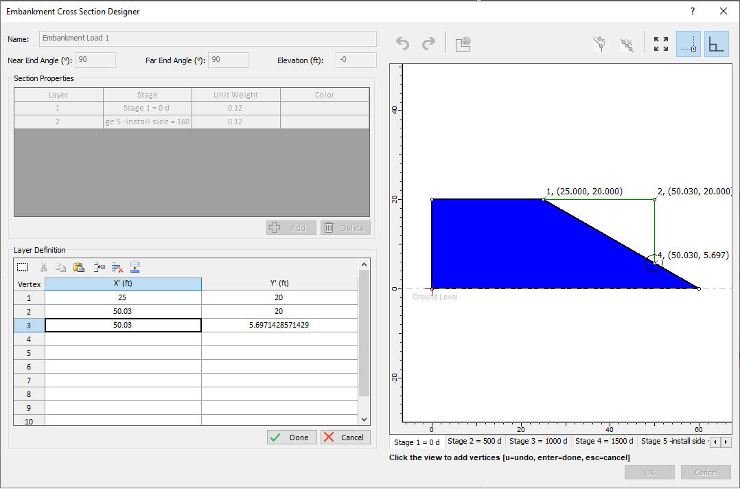 Embankment Cross Section Designer