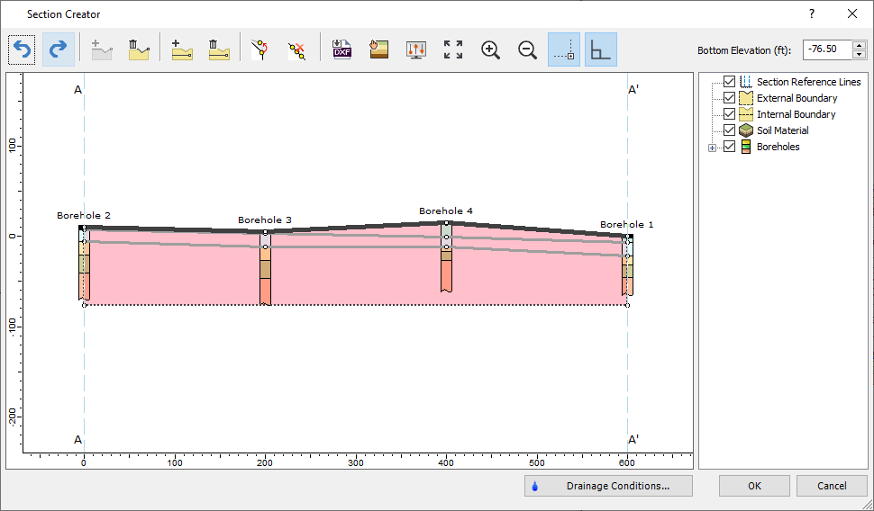 Draw internal boundary 3 boundaries