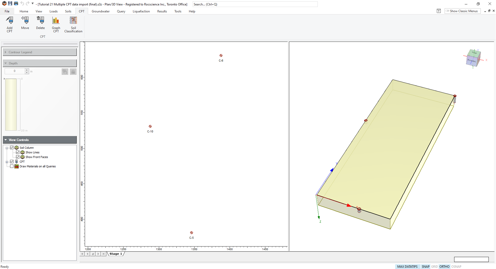 Model View of CPT Data