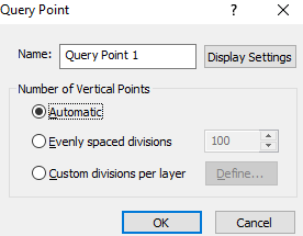 Add Query Point dialog