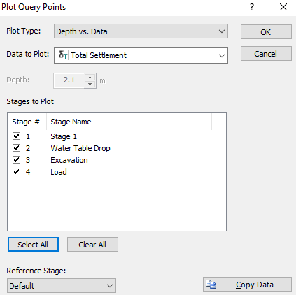 Plot Query Points dialog