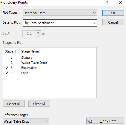 Plot Query Points dialog