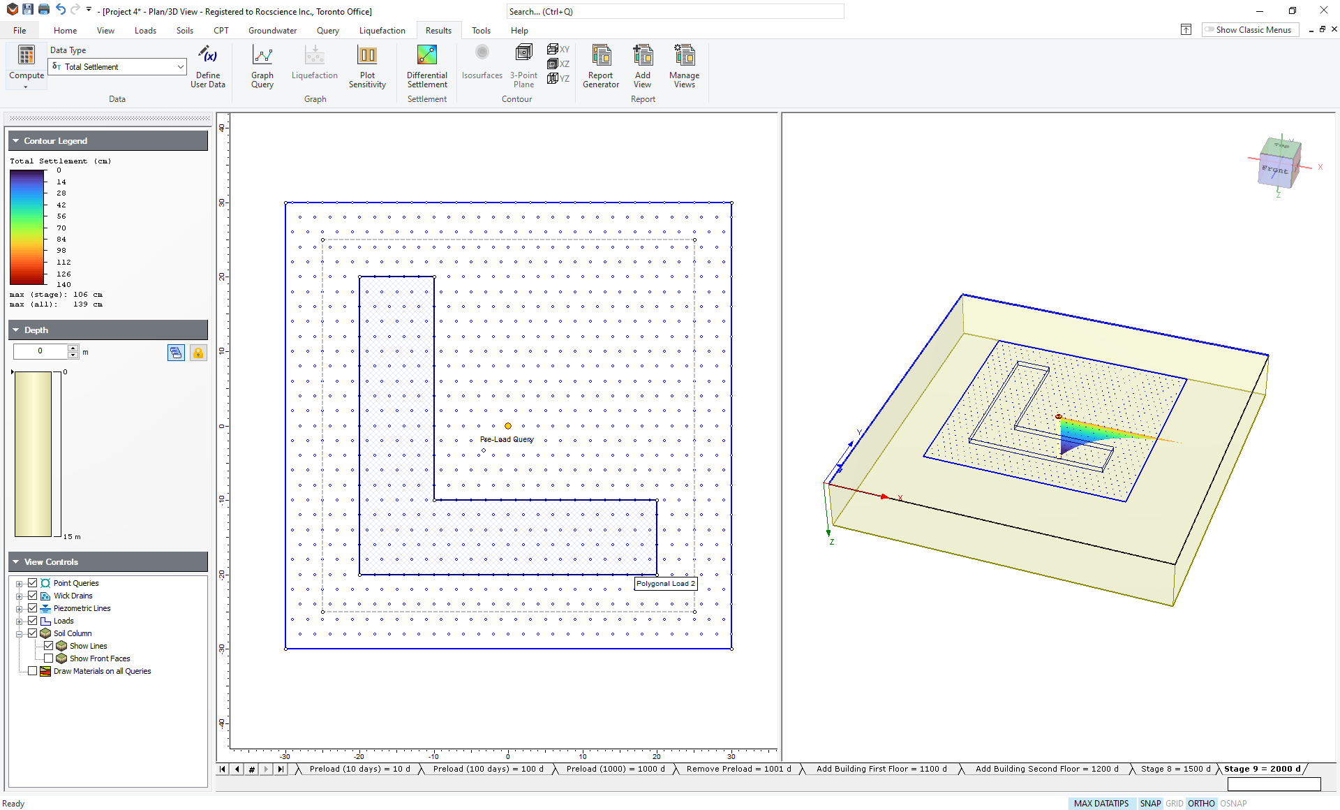 2D and 3D View of Model